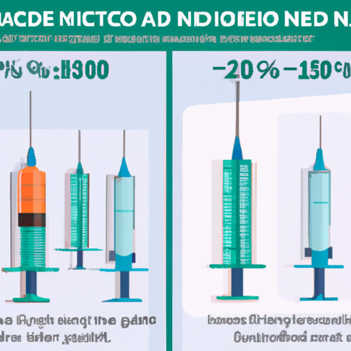Infographic comparing the costs of traditional needle injections versus needle-free injections.